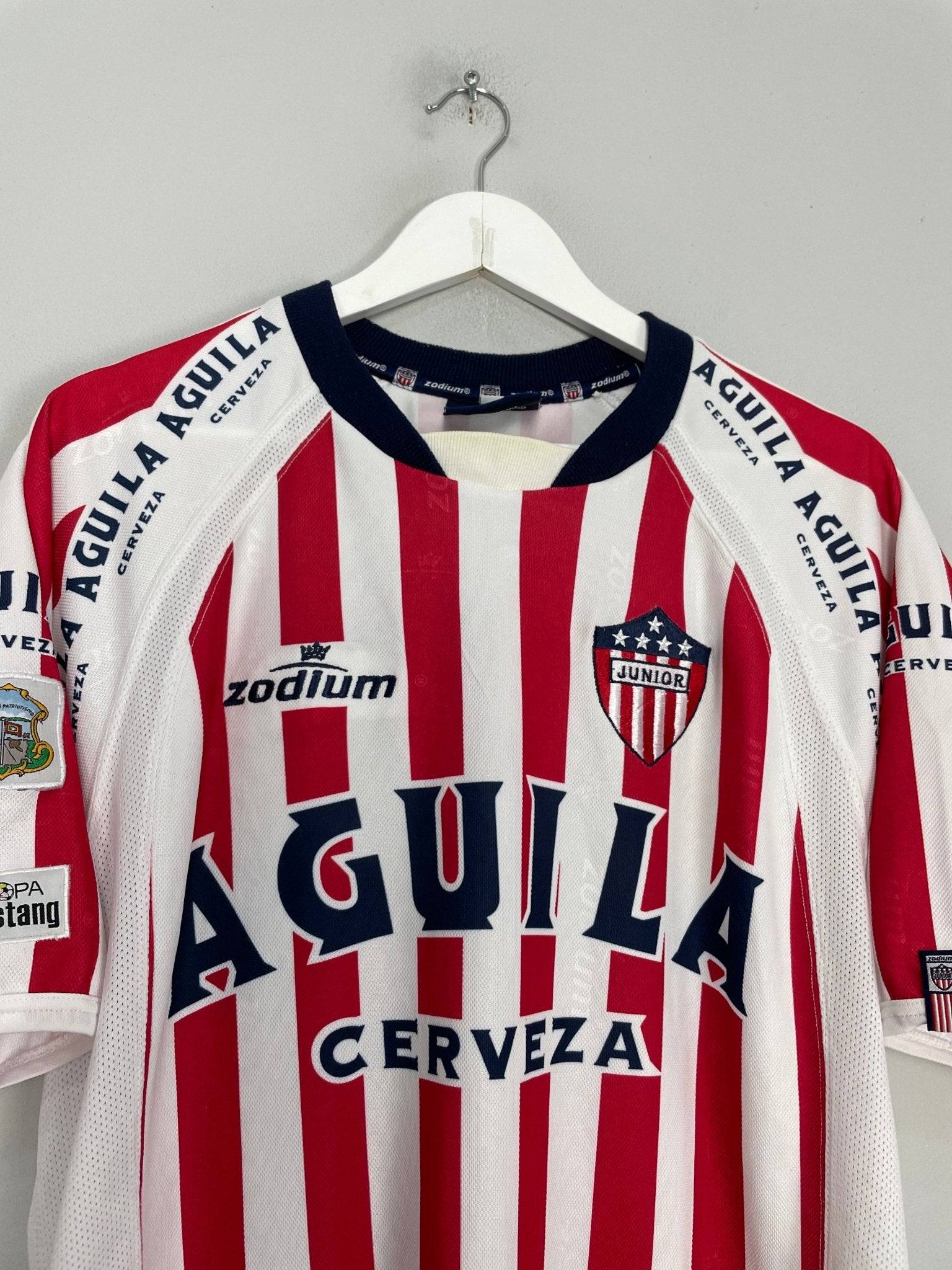 Shop 2002/04 JUNIOR FC HOME SHIRT (XL) ZODIUM, classic football shirts, vintage football shirts & retro soccer jerseys at Cult Kits
