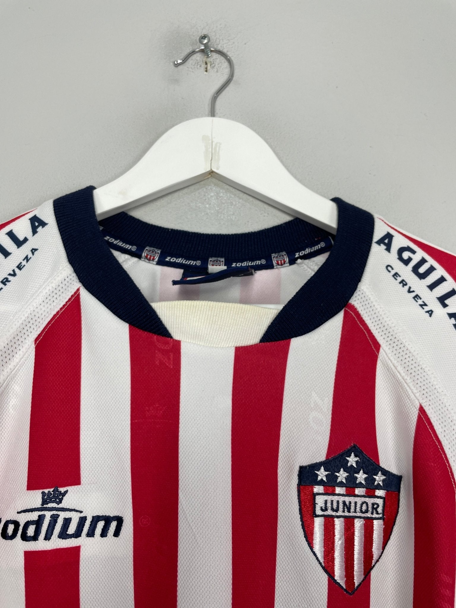 Shop 2002/04 JUNIOR FC HOME SHIRT (XL) ZODIUM, classic football shirts, vintage football shirts & retro soccer jerseys at Cult Kits