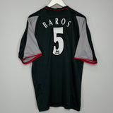 Shop 2002/04 LIVERPOOL BAROS #5 AWAY SHIRT (XL) REEBOK, classic football shirts, vintage football shirts & retro soccer jerseys at Cult Kits