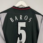 Shop 2002/04 LIVERPOOL BAROS #5 AWAY SHIRT (XL) REEBOK, classic football shirts, vintage football shirts & retro soccer jerseys at Cult Kits