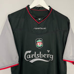 Shop 2002/04 LIVERPOOL BAROS #5 AWAY SHIRT (XL) REEBOK, classic football shirts, vintage football shirts & retro soccer jerseys at Cult Kits