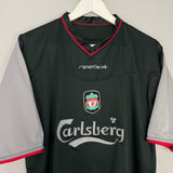 Shop 2002/04 LIVERPOOL BAROS #5 AWAY SHIRT (XL) REEBOK, classic football shirts, vintage football shirts & retro soccer jerseys at Cult Kits