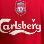 Shop 2002/04 LIVERPOOL GERRARD #17 L/S HOME SHIRT (M) REEBOK, classic football shirts, vintage football shirts & retro soccer jerseys at Cult Kits