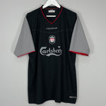 Shop 2002/04 LIVERPOOL HESKEY #8 AWAY SHIRT (XL) REEBOK, classic football shirts, vintage football shirts & retro soccer jerseys at Cult Kits