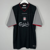 Shop 2002/04 LIVERPOOL HESKEY #8 AWAY SHIRT (XL) REEBOK, classic football shirts, vintage football shirts & retro soccer jerseys at Cult Kits