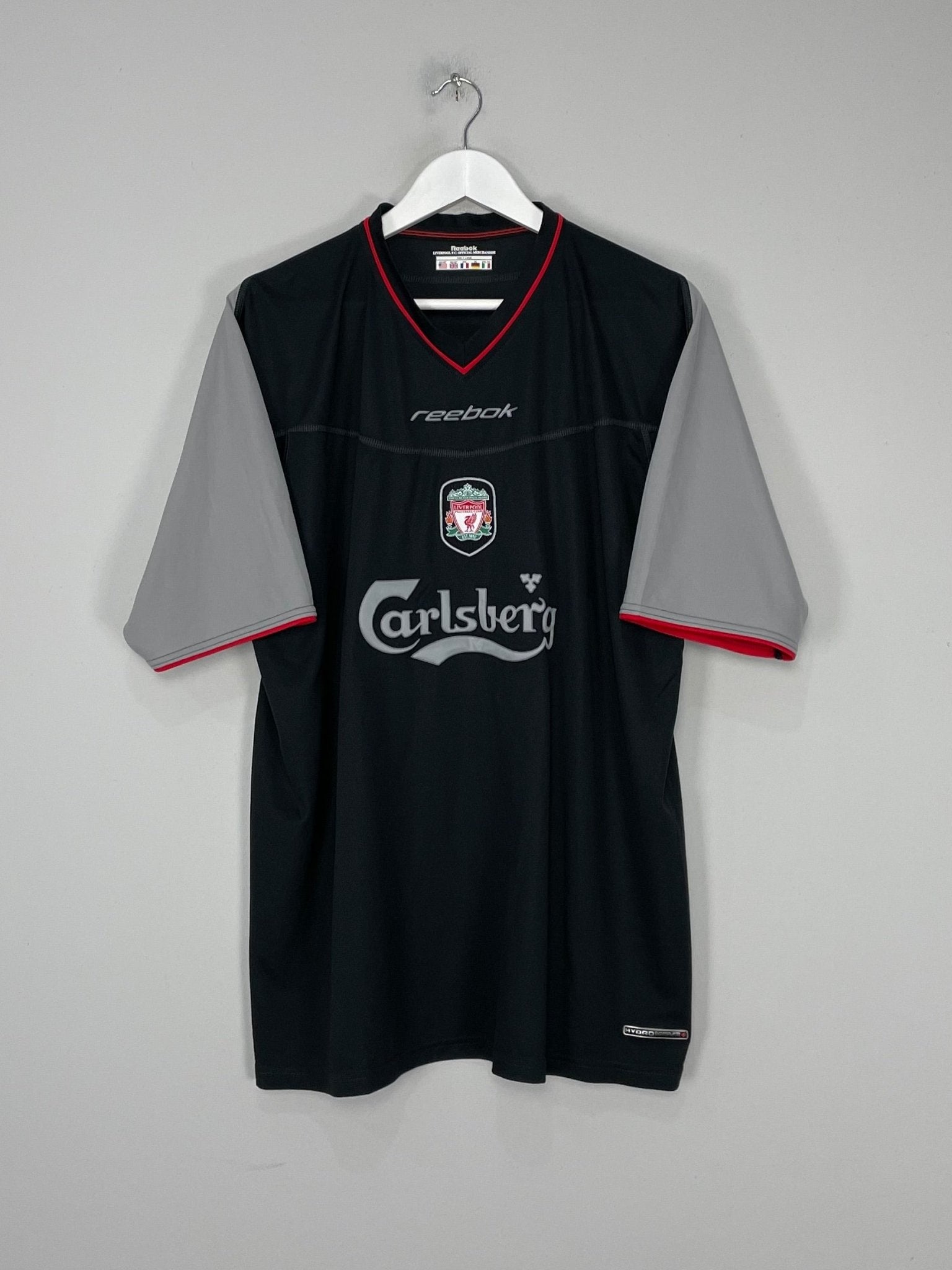 Shop 2002/04 LIVERPOOL HESKEY #8 AWAY SHIRT (XL) REEBOK, classic football shirts, vintage football shirts & retro soccer jerseys at Cult Kits