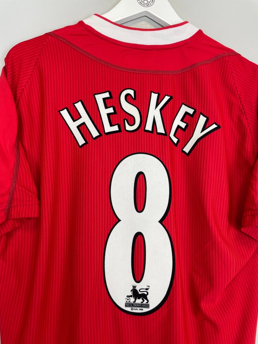 2002/04 LIVERPOOL HESKEY 8 HOME SHIRT (L) REEBOK - Cult Kits - Large - Buy Vintage Football Shirts, Authentic Retro Football Shirts For Sale, Classic Football Shirts & Soccer Jersey