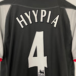 Shop 2002/04 LIVERPOOL HYPIA #4 AWAY SHIRT (M) REEBOK, classic football shirts, vintage football shirts & retro soccer jerseys at Cult Kits