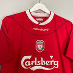 Shop 2002/04 LIVERPOOL MURPHY #13 HOME SHIRT (M) REEBOK, classic football shirts, vintage football shirts & retro soccer jerseys at Cult Kits