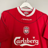 Shop 2002/04 LIVERPOOL MURPHY #13 HOME SHIRT (M) REEBOK, classic football shirts, vintage football shirts & retro soccer jerseys at Cult Kits