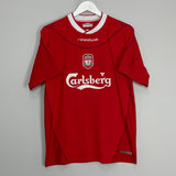Shop 2002/04 LIVERPOOL MURPHY #13 HOME SHIRT (M) REEBOK, classic football shirts, vintage football shirts & retro soccer jerseys at Cult Kits
