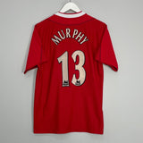 Shop 2002/04 LIVERPOOL MURPHY #13 HOME SHIRT (M) REEBOK, classic football shirts, vintage football shirts & retro soccer jerseys at Cult Kits