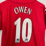 Shop 2002/04 LIVERPOOL OWEN #10 HOME SHIRT (S) REEBOK, classic football shirts, vintage football shirts & retro soccer jerseys at Cult Kits