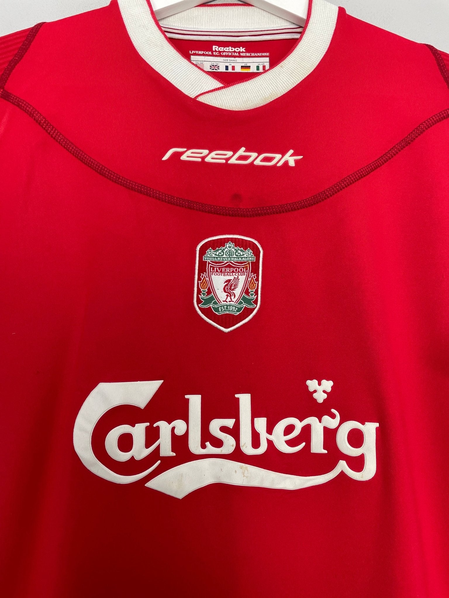 Shop 2002/04 LIVERPOOL OWEN #10 HOME SHIRT (S) REEBOK, classic football shirts, vintage football shirts & retro soccer jerseys at Cult Kits