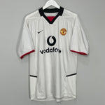 Shop 2002/04 MANCHESTER UNITED AWAY SHIRT (L) NIKE, classic football shirts, vintage football shirts & retro soccer jerseys at Cult Kits