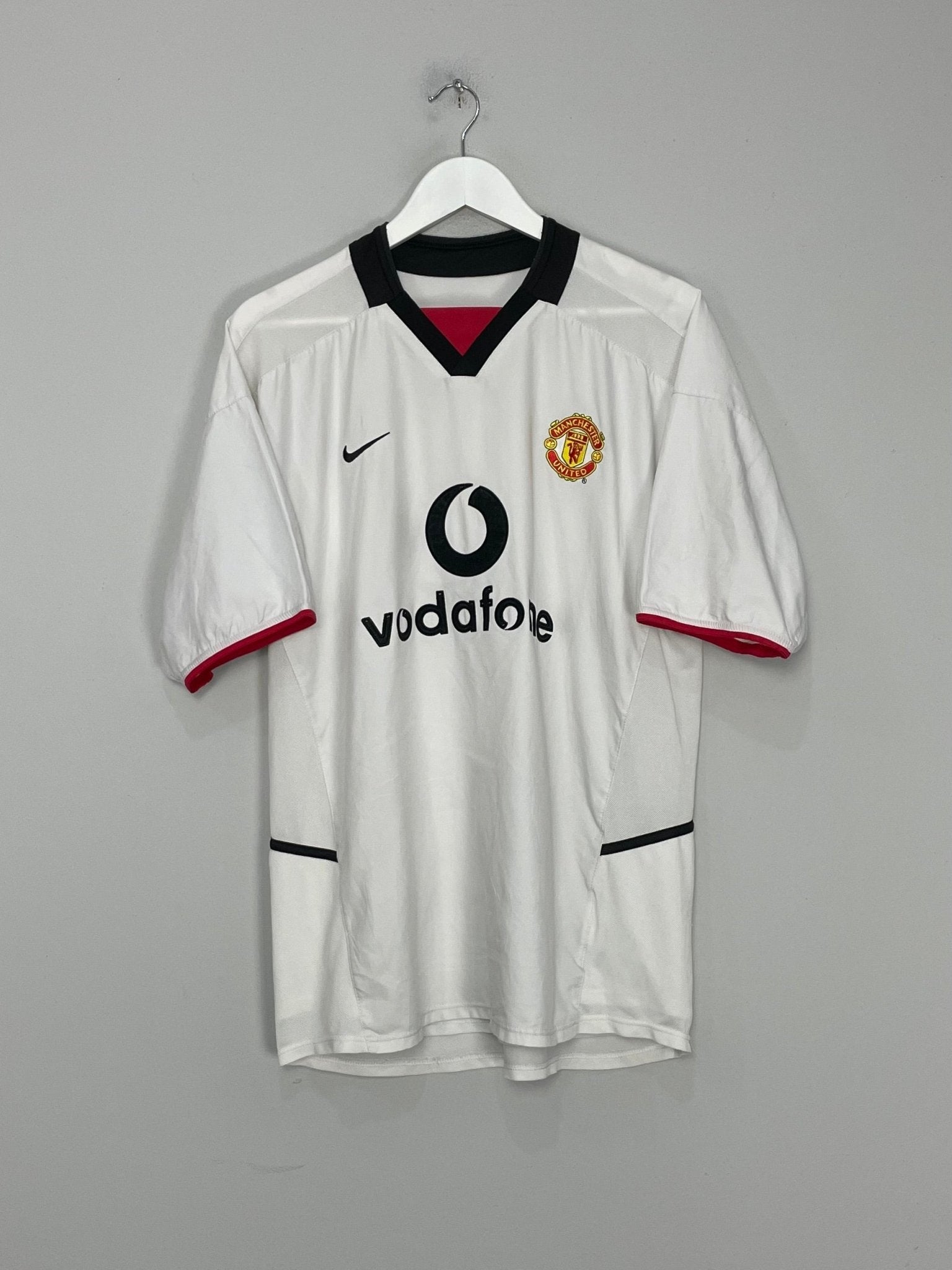 Shop 2002/04 MANCHESTER UNITED AWAY SHIRT (L) NIKE, classic football shirts, vintage football shirts & retro soccer jerseys at Cult Kits