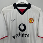 Shop 2002/04 MANCHESTER UNITED AWAY SHIRT (L) NIKE, classic football shirts, vintage football shirts & retro soccer jerseys at Cult Kits