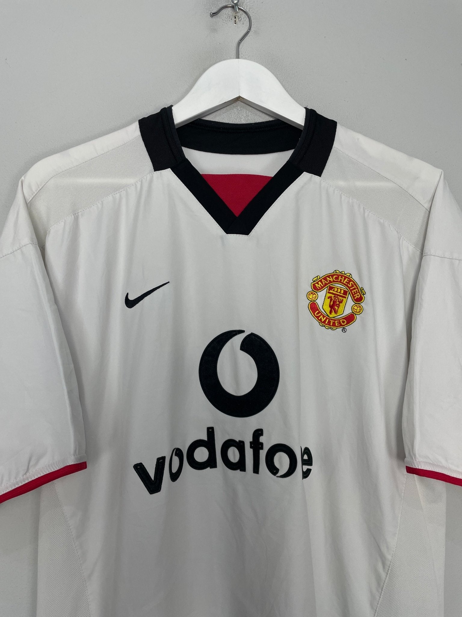 Shop 2002/04 MANCHESTER UNITED AWAY SHIRT (L) NIKE, classic football shirts, vintage football shirts & retro soccer jerseys at Cult Kits