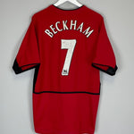 2002/04 MANCHESTER UNITED BECKHAM 7 HOME SHIRT (L) NIKE - Cult Kits - Large - Buy Vintage Football Shirts, Authentic Retro Football Shirts For Sale, Classic Football Shirts & Soccer Jersey