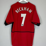 2002/04 MANCHESTER UNITED BECKHAM 7 HOME SHIRT (L) NIKE - Cult Kits - Large - Buy Vintage Football Shirts, Authentic Retro Football Shirts For Sale, Classic Football Shirts & Soccer Jersey