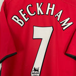 Shop 2002/04 MANCHESTER UNITED BECKHAM #7 HOME SHIRT (L) NIKE, classic football shirts, vintage football shirts & retro soccer jerseys at Cult Kits