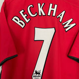 Shop 2002/04 MANCHESTER UNITED BECKHAM #7 HOME SHIRT (L) NIKE, classic football shirts, vintage football shirts & retro soccer jerseys at Cult Kits