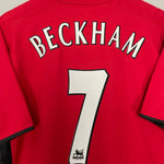 Shop 2002/04 MANCHESTER UNITED BECKHAM #7 HOME SHIRT (M) NIKE, classic football shirts, vintage football shirts & retro soccer jerseys at Cult Kits