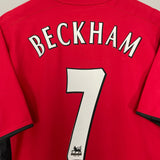 Shop 2002/04 MANCHESTER UNITED BECKHAM #7 HOME SHIRT (M) NIKE, classic football shirts, vintage football shirts & retro soccer jerseys at Cult Kits