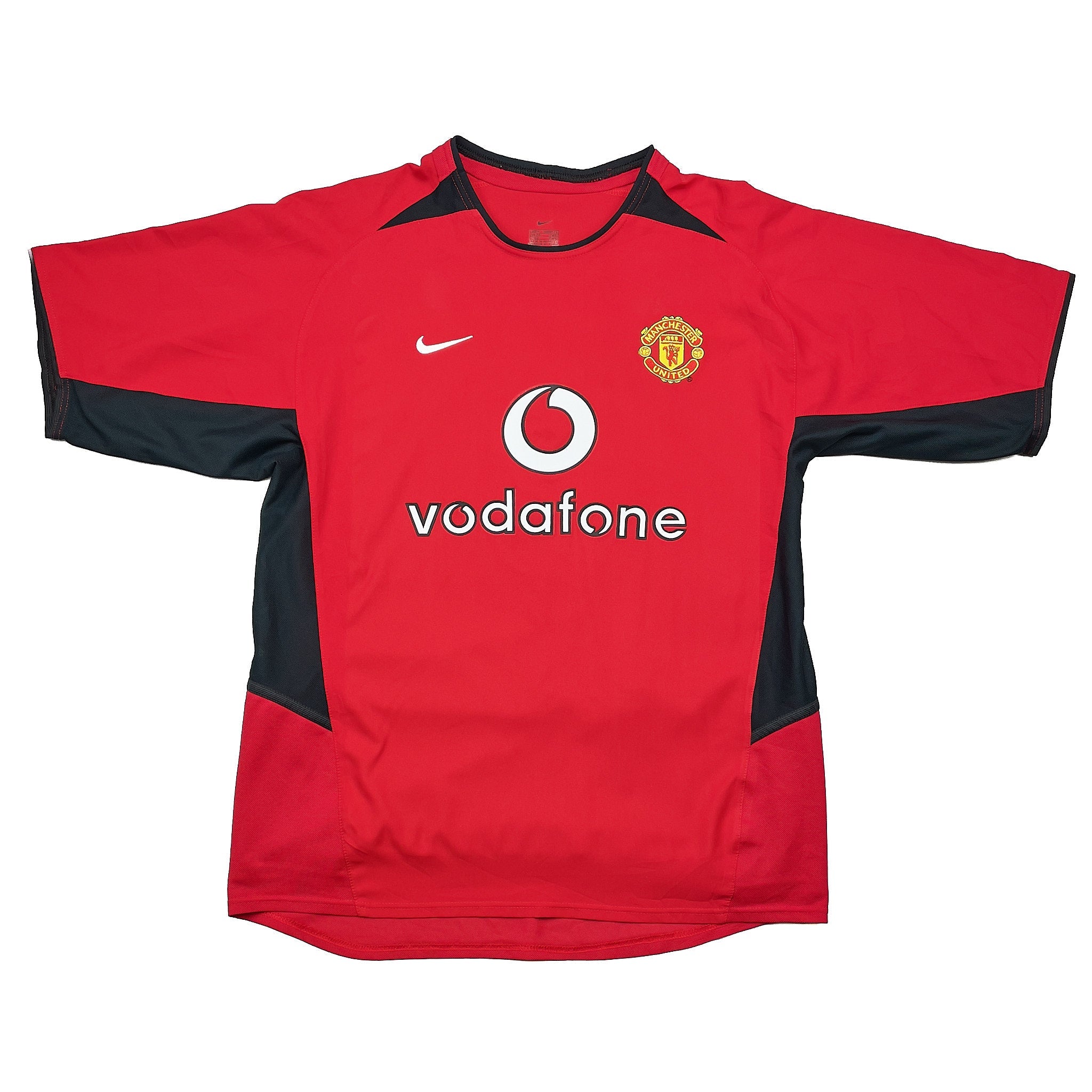 Buy 2002/04 Manchester United Beckham 7 Home Shirt (M) Nike ~ Free worldwide shipping ~ Authentic Vintage Football Shirts from Cult Kits