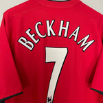 Shop 2002/04 MANCHESTER UNITED BECKHAM #7 HOME SHIRT (XL) NIKE, classic football shirts, vintage football shirts & retro soccer jerseys at Cult Kits