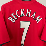 Shop 2002/04 MANCHESTER UNITED BECKHAM #7 HOME SHIRT (XL) NIKE, classic football shirts, vintage football shirts & retro soccer jerseys at Cult Kits