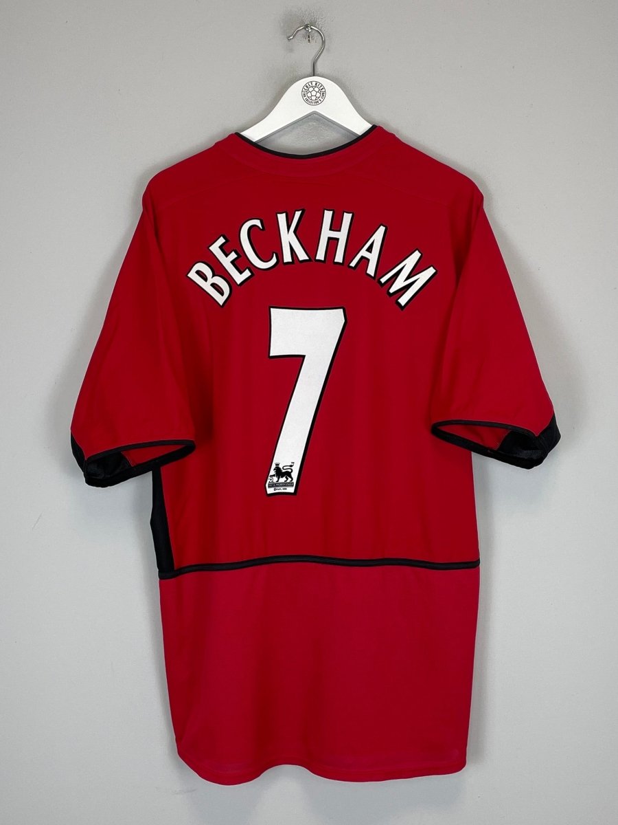 2002/04 MANCHESTER UNITED BECKHAM 7 HOME SHIRT (XL) NIKE - Cult Kits - XL - Buy Vintage Football Shirts, Authentic Retro Football Shirts For Sale, Classic Football Shirts & Soccer Jersey