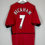2002/04 MANCHESTER UNITED BECKHAM 7 HOME SHIRT (XL) NIKE - Cult Kits - XL - Buy Vintage Football Shirts, Authentic Retro Football Shirts For Sale, Classic Football Shirts & Soccer Jersey