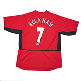 Buy 2002/04 Manchester United Beckham 7 Home Shirt (XL) Nike ~ Free worldwide shipping ~ Authentic Vintage Football Shirts from Cult Kits