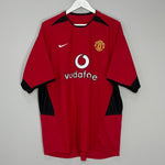 Shop 2002/04 MANCHESTER UNITED BECKHAM #7 HOME SHIRT (XL) NIKE, classic football shirts, vintage football shirts & retro soccer jerseys at Cult Kits