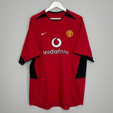 Shop 2002/04 MANCHESTER UNITED BECKHAM #7 HOME SHIRT (XL) NIKE, classic football shirts, vintage football shirts & retro soccer jerseys at Cult Kits