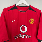 Shop 2002/04 MANCHESTER UNITED BECKHAM #7 HOME SHIRT (XL) NIKE, classic football shirts, vintage football shirts & retro soccer jerseys at Cult Kits