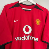 Shop 2002/04 MANCHESTER UNITED BECKHAM #7 HOME SHIRT (XL) NIKE, classic football shirts, vintage football shirts & retro soccer jerseys at Cult Kits