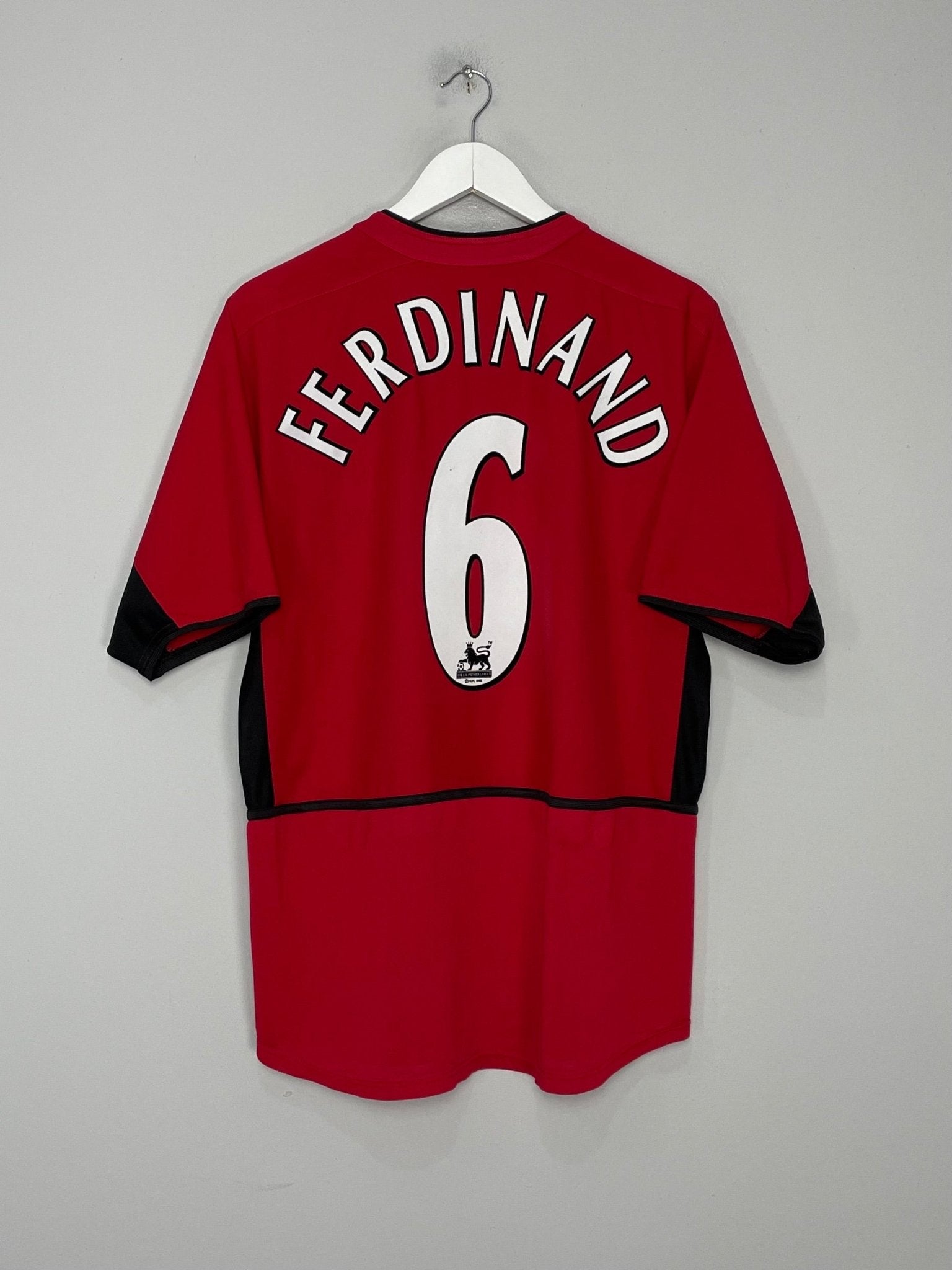 Shop 2002/04 MANCHESTER UNITED FERDINAND #6 HOME SHIRT (L) NIKE, classic football shirts, vintage football shirts & retro soccer jerseys at Cult Kits