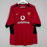 Shop 2002/04 MANCHESTER UNITED HOME SHIRT (L) NIKE, classic football shirts, vintage football shirts & retro soccer jerseys at Cult Kits