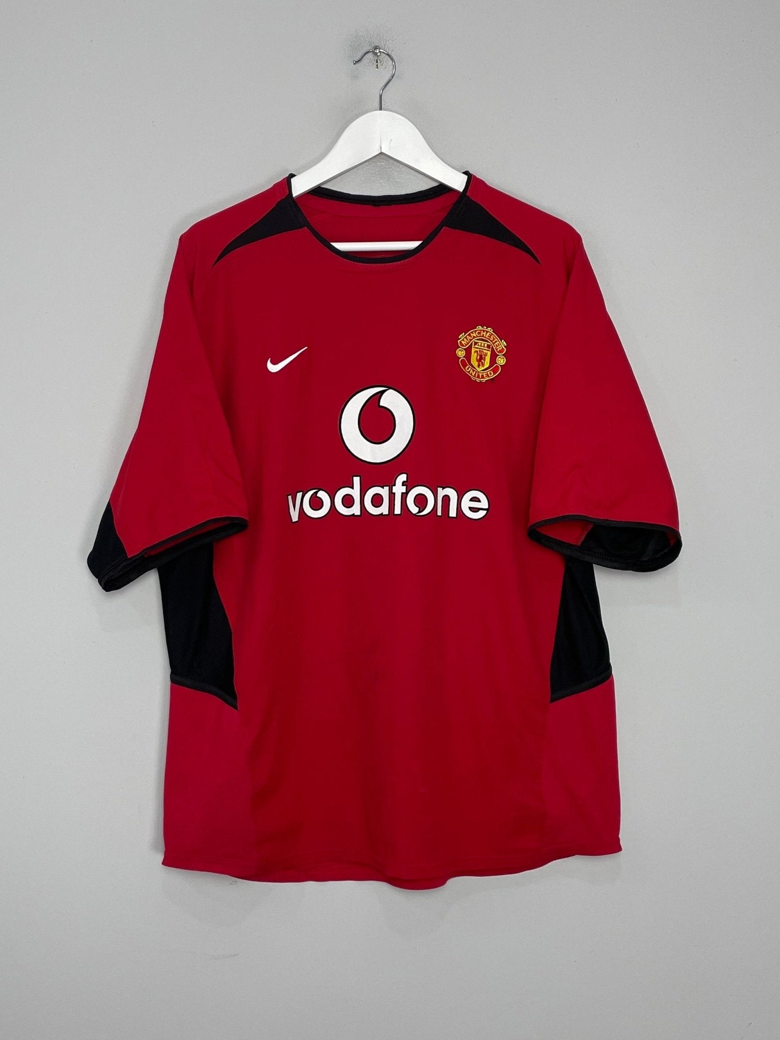 Shop 2002/04 MANCHESTER UNITED HOME SHIRT (L) NIKE, classic football shirts, vintage football shirts & retro soccer jerseys at Cult Kits