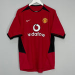 Shop 2002/04 MANCHESTER UNITED HOME SHIRT (M) NIKE, classic football shirts, vintage football shirts & retro soccer jerseys at Cult Kits
