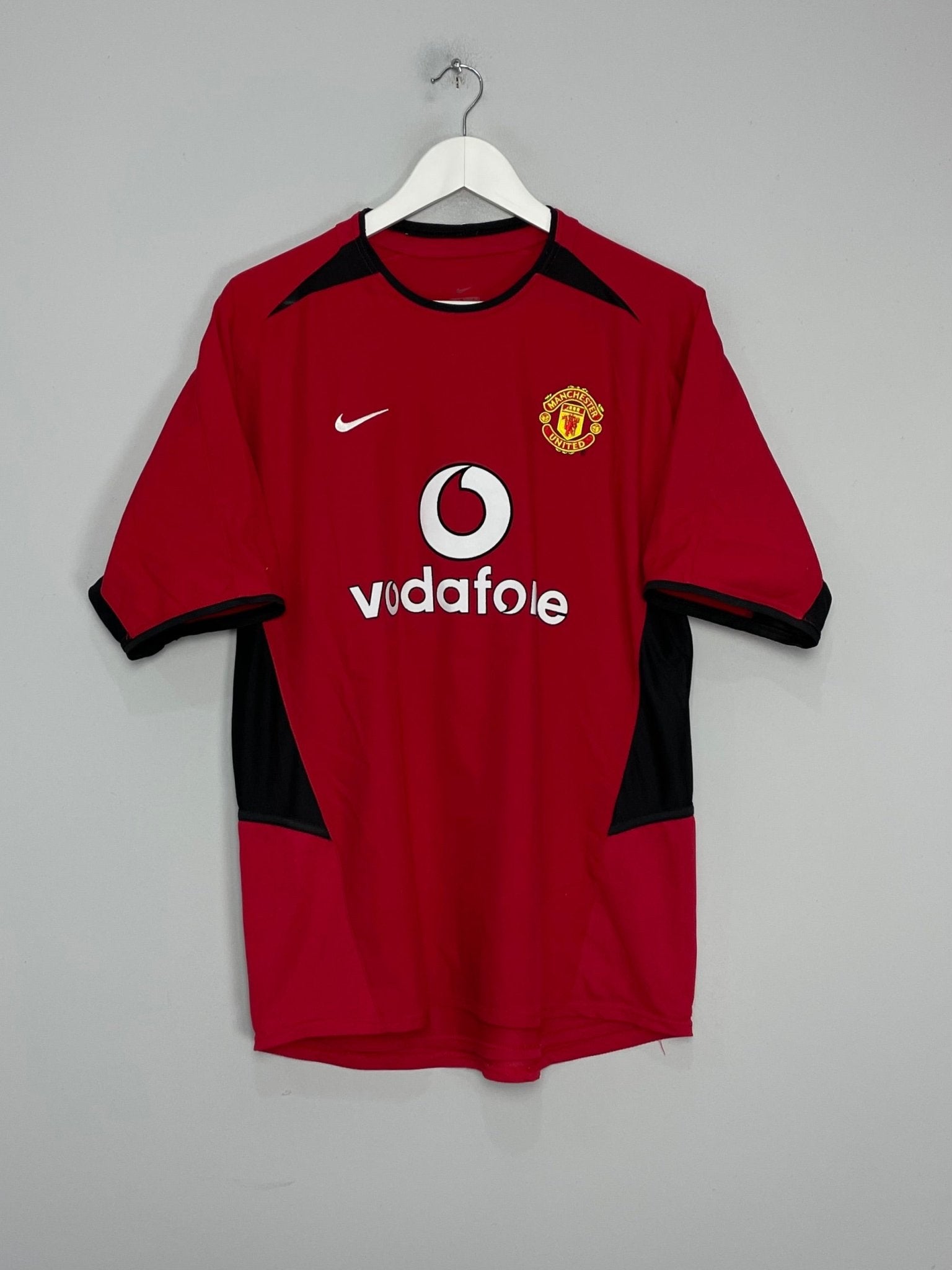 Shop 2002/04 MANCHESTER UNITED HOME SHIRT (M) NIKE, classic football shirts, vintage football shirts & retro soccer jerseys at Cult Kits