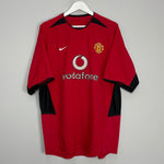 Shop 2002/04 MANCHESTER UNITED HOME SHIRT (XL) NIKE, classic football shirts, vintage football shirts & retro soccer jerseys at Cult Kits