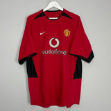 Shop 2002/04 MANCHESTER UNITED HOME SHIRT (XL) NIKE, classic football shirts, vintage football shirts & retro soccer jerseys at Cult Kits