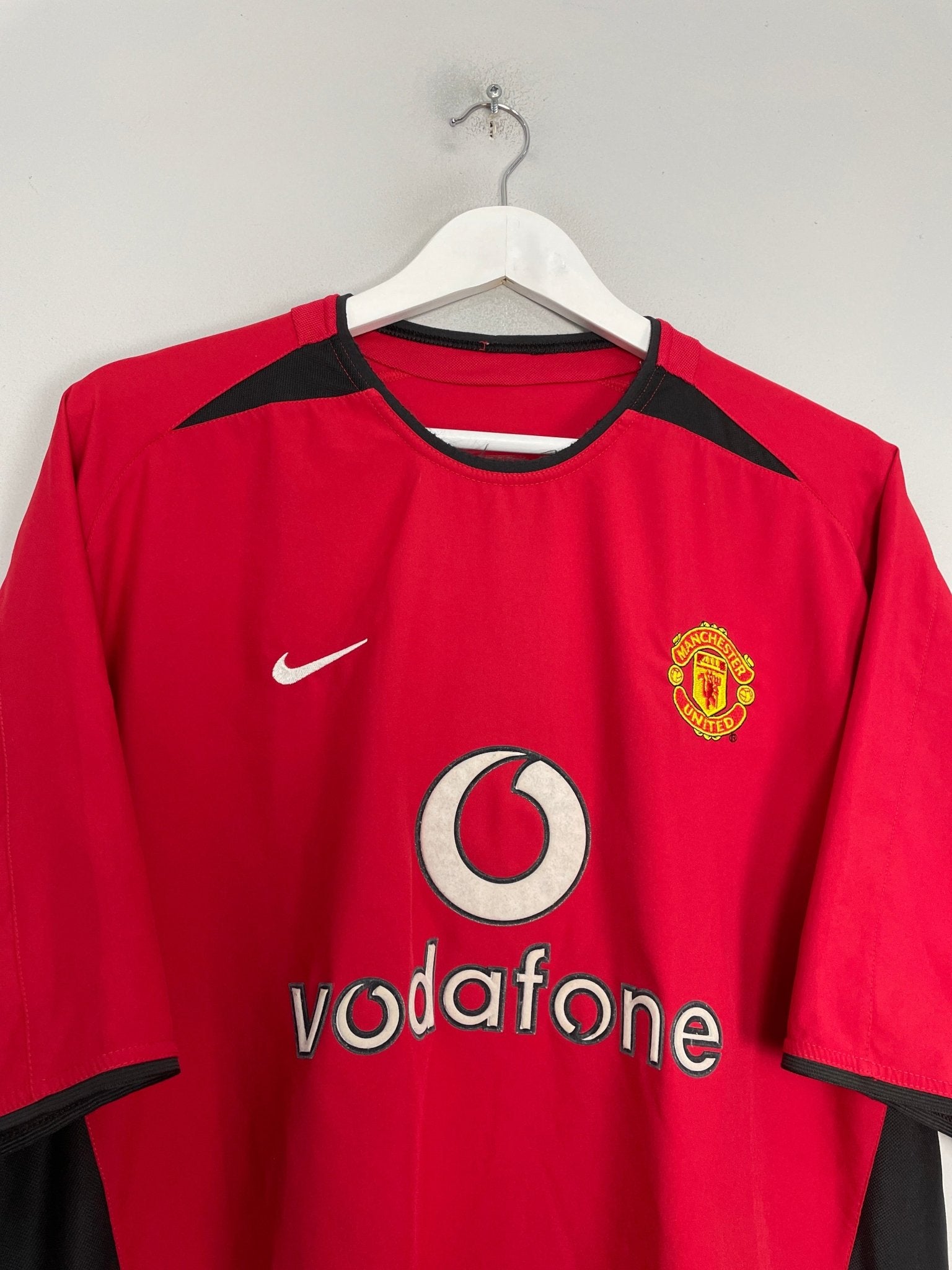 Shop 2002/04 MANCHESTER UNITED HOME SHIRT (XL) NIKE, classic football shirts, vintage football shirts & retro soccer jerseys at Cult Kits