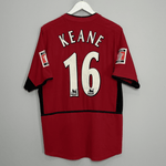 Shop 2002/04 MANCHESTER UNITED KEANE #16 FA CUP HOME SHIRT (M) NIKE, classic football shirts, vintage football shirts & retro soccer jerseys at Cult Kits
