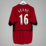 Shop 2002/04 MANCHESTER UNITED KEANE #16 HOME SHIRT (L) NIKE, classic football shirts, vintage football shirts & retro soccer jerseys at Cult Kits