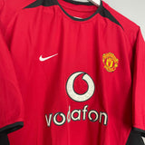Shop 2002/04 MANCHESTER UNITED KEANE #16 HOME SHIRT (L) NIKE, classic football shirts, vintage football shirts & retro soccer jerseys at Cult Kits