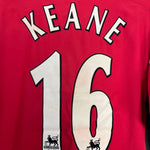 Shop 2002/04 MANCHESTER UNITED KEANE #16 HOME SHIRT (M) NIKE, classic football shirts, vintage football shirts & retro soccer jerseys at Cult Kits